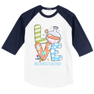 Funny Love Science Teacher Teacherlife Easter Day Outfit Baseball Sleeve Shirt