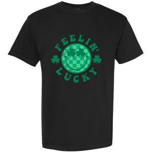 Feelin' Lucky St Patrick's Day Funny Irish Shamrock Garment-Dyed Heavyweight T-Shirt