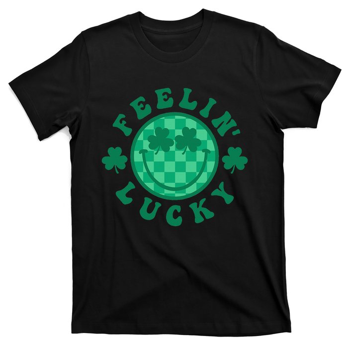 Feelin' Lucky St Patrick's Day Funny Irish Shamrock T-Shirt