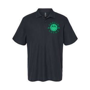 Feelin' Lucky St Patrick's Day Funny Irish Shamrock Softstyle Adult Sport Polo