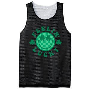 Feelin' Lucky St Patrick's Day Funny Irish Shamrock Mesh Reversible Basketball Jersey Tank