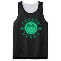 Feelin' Lucky St Patrick's Day Funny Irish Shamrock Mesh Reversible Basketball Jersey Tank