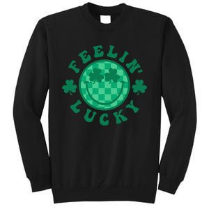 Feelin' Lucky St Patrick's Day Funny Irish Shamrock Tall Sweatshirt