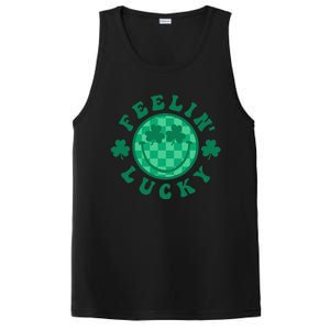 Feelin' Lucky St Patrick's Day Funny Irish Shamrock PosiCharge Competitor Tank