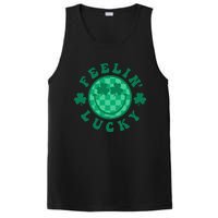 Feelin' Lucky St Patrick's Day Funny Irish Shamrock PosiCharge Competitor Tank