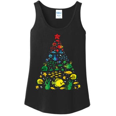 Fish Lovers Sea Beach Aquatic Christmas Tree Xmas Decor Ladies Essential Tank