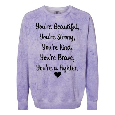 Follicular Lymphoma Support Cancer Fighter Colorblast Crewneck Sweatshirt