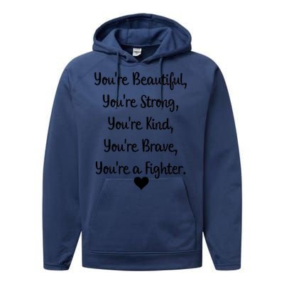 Follicular Lymphoma Support Cancer Fighter Performance Fleece Hoodie