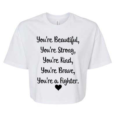 Follicular Lymphoma Support Cancer Fighter Bella+Canvas Jersey Crop Tee