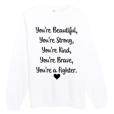 Follicular Lymphoma Support Cancer Fighter Premium Crewneck Sweatshirt