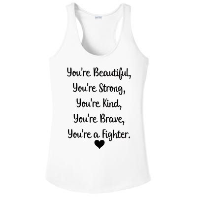 Follicular Lymphoma Support Cancer Fighter Ladies PosiCharge Competitor Racerback Tank