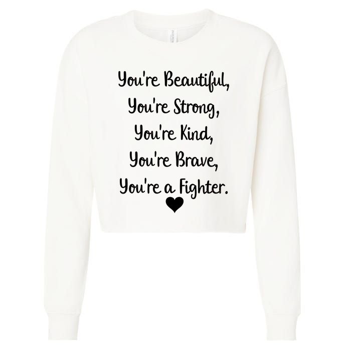 Follicular Lymphoma Support Cancer Fighter Cropped Pullover Crew