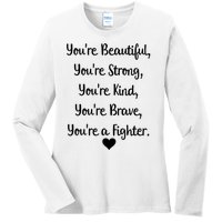 Follicular Lymphoma Support Cancer Fighter Ladies Long Sleeve Shirt