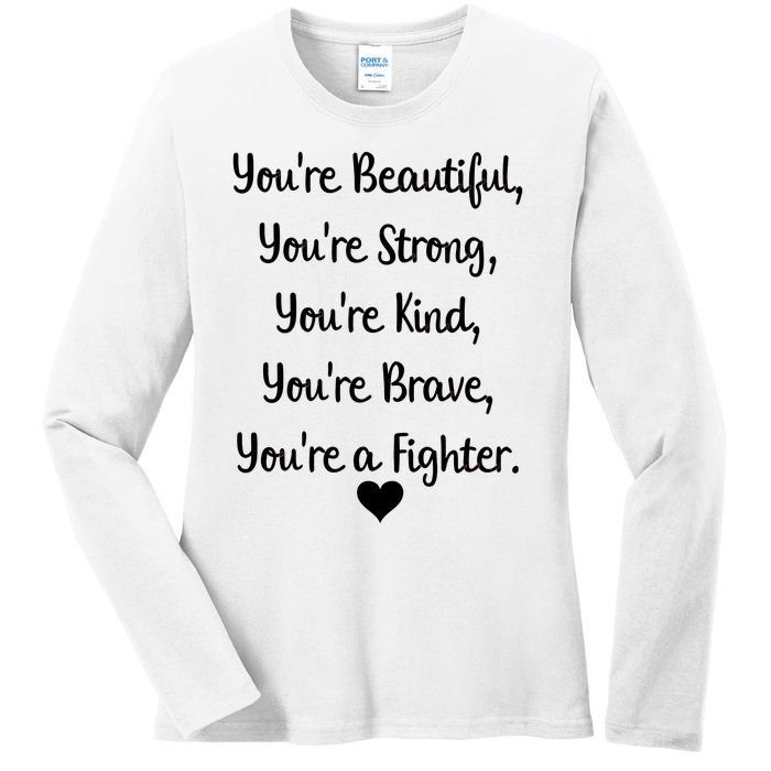 Follicular Lymphoma Support Cancer Fighter Ladies Long Sleeve Shirt