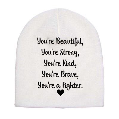 Follicular Lymphoma Support Cancer Fighter Short Acrylic Beanie