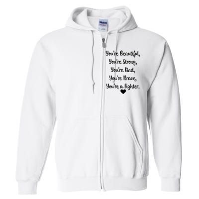 Follicular Lymphoma Support Cancer Fighter Full Zip Hoodie