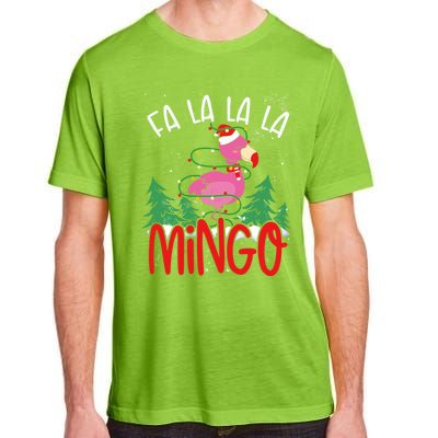 Flamingo Lights Tangled Fa La La Mingo Flamingo Tropical Cute Gift Adult ChromaSoft Performance T-Shirt