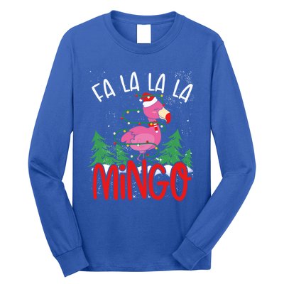 Flamingo Lights Tangled Fa La La Mingo Flamingo Tropical Cute Gift Long Sleeve Shirt