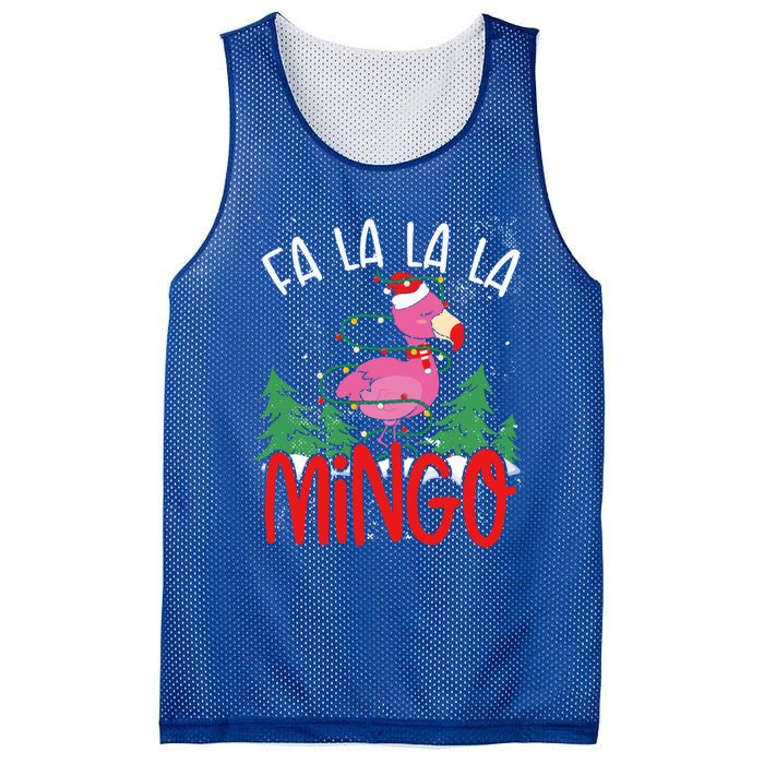 Flamingo Lights Tangled Fa La La Mingo Flamingo Tropical Cute Gift Mesh Reversible Basketball Jersey Tank