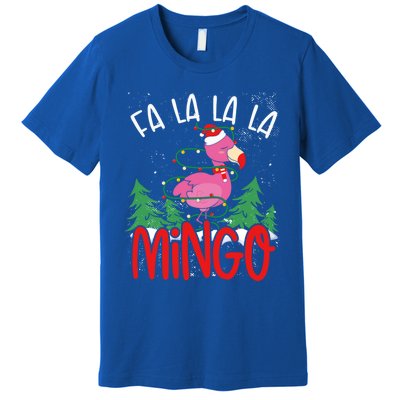 Flamingo Lights Tangled Fa La La Mingo Flamingo Tropical Cute Gift Premium T-Shirt