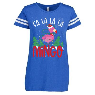 Flamingo Lights Tangled Fa La La Mingo Flamingo Tropical Cute Gift Enza Ladies Jersey Football T-Shirt