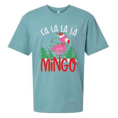 Flamingo Lights Tangled Fa La La Mingo Flamingo Tropical Cute Gift Sueded Cloud Jersey T-Shirt