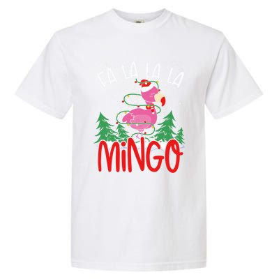 Flamingo Lights Tangled Fa La La Mingo Flamingo Tropical Cute Gift Garment-Dyed Heavyweight T-Shirt