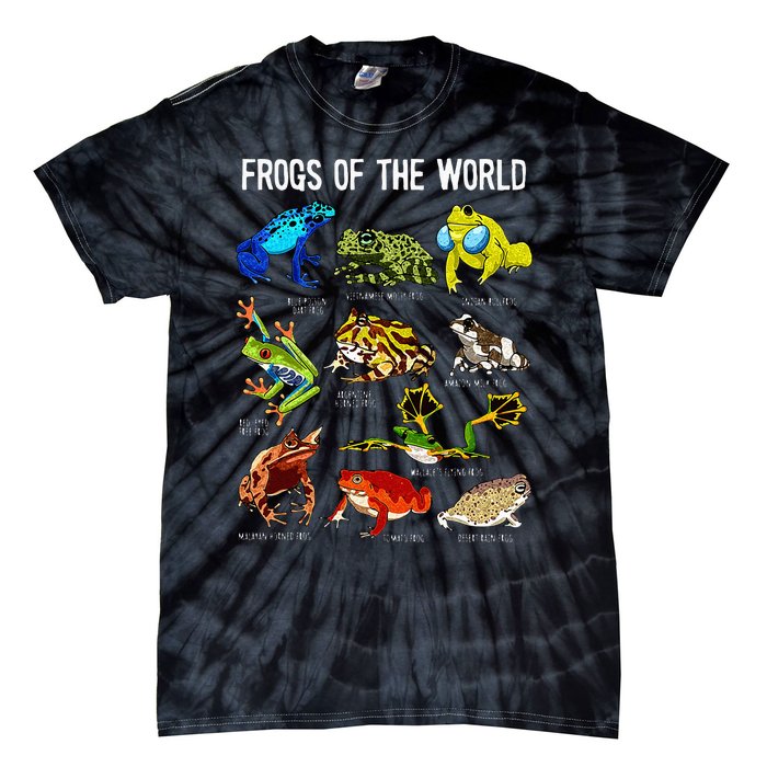 Frog Lover Types Of Frogs Kinds Of Frogs Cute Frog Tie-Dye T-Shirt