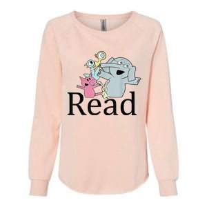 Funny Library Teacher Read Book Club Piggie Elephant Pigeons Womens California Wash Sweatshirt