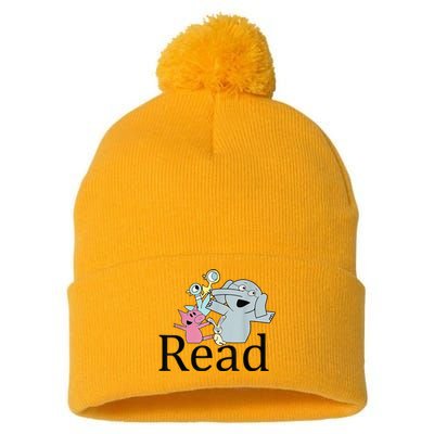 Funny Library Teacher Read Book Club Piggie Elephant Pigeons Pom Pom 12in Knit Beanie