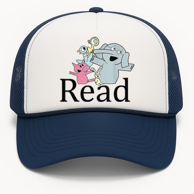 Funny Library Teacher Read Book Club Piggie Elephant Pigeons Trucker Hat