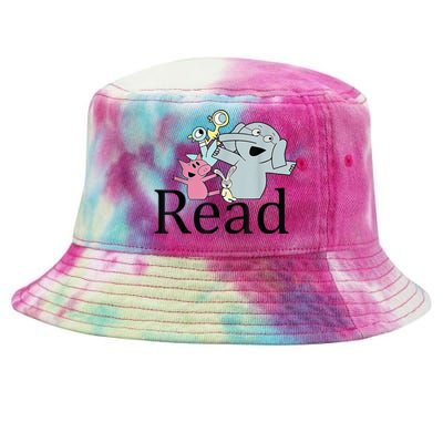 Funny Library Teacher Read Book Club Piggie Elephant Pigeons Tie-Dyed Bucket Hat