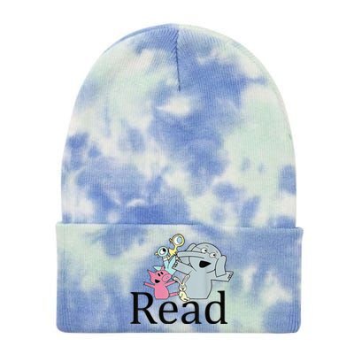 Funny Library Teacher Read Book Club Piggie Elephant Pigeons Tie Dye 12in Knit Beanie