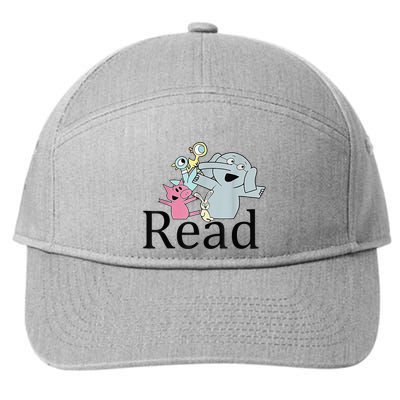 Funny Library Teacher Read Book Club Piggie Elephant Pigeons 7-Panel Snapback Hat
