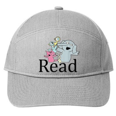 Funny Library Teacher Read Book Club Piggie Elephant Pigeons 7-Panel Snapback Hat