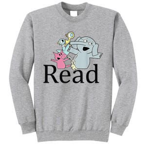 Funny Library Teacher Read Book Club Piggie Elephant Pigeons Tall Sweatshirt