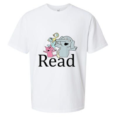 Funny Library Teacher Read Book Club Piggie Elephant Pigeons Sueded Cloud Jersey T-Shirt