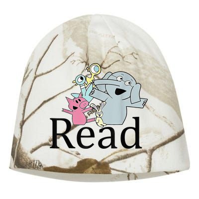 Funny Library Teacher Read Book Club Piggie Elephant Pigeons Kati - Camo Knit Beanie