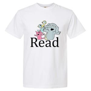 Funny Library Teacher Read Book Club Piggie Elephant Pigeons Garment-Dyed Heavyweight T-Shirt