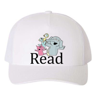 Funny Library Teacher Read Book Club Piggie Elephant Pigeons Yupoong Adult 5-Panel Trucker Hat