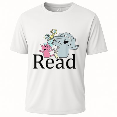 Funny Library Teacher Read Book Club Piggie Elephant Pigeons Performance Shirt