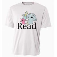 Funny Library Teacher Read Book Club Piggie Elephant Pigeons Cooling Performance Crew T-Shirt