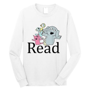 Funny Library Teacher Read Book Club Piggie Elephant Pigeons Long Sleeve Shirt