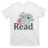 Funny Library Teacher Read Book Club Piggie Elephant Pigeons T-Shirt