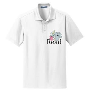 Funny Library Teacher Read Book Club Piggie Elephant Pigeons Dry Zone Grid Polo