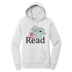 Funny Library Teacher Read Book Club Piggie Elephant Pigeons Women's Pullover Hoodie