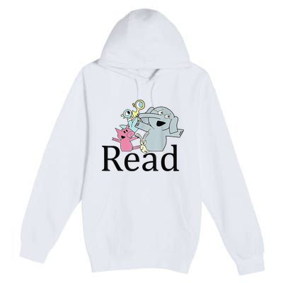 Funny Library Teacher Read Book Club Piggie Elephant Pigeons Premium Pullover Hoodie