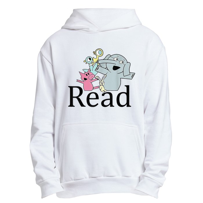 Funny Library Teacher Read Book Club Piggie Elephant Pigeons Urban Pullover Hoodie