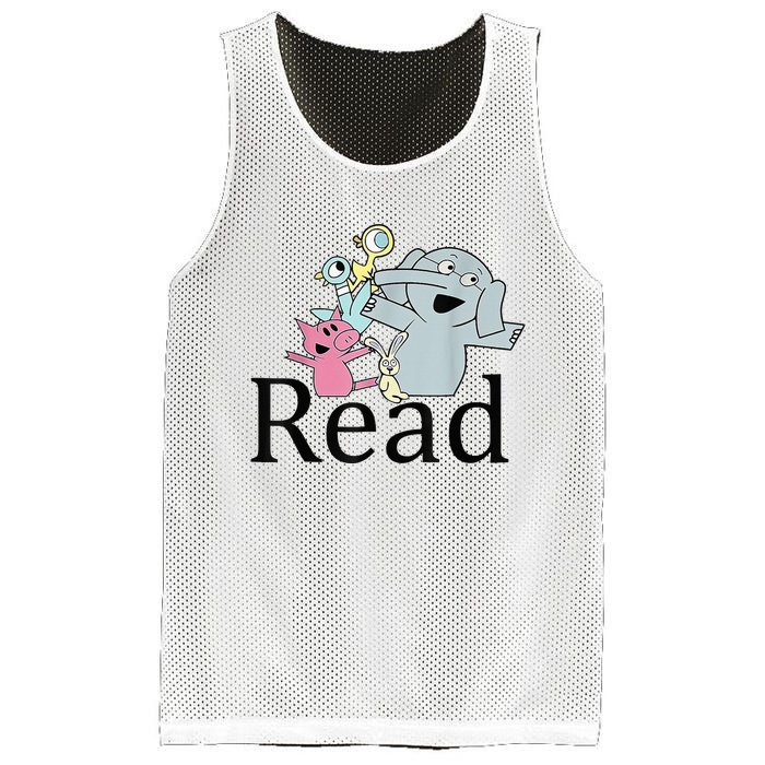 Funny Library Teacher Read Book Club Piggie Elephant Pigeons Mesh Reversible Basketball Jersey Tank