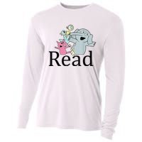 Funny Library Teacher Read Book Club Piggie Elephant Pigeons Cooling Performance Long Sleeve Crew